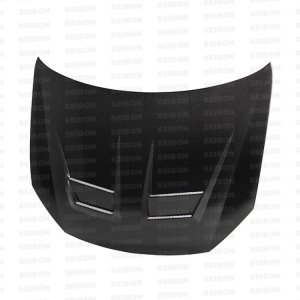 Volkswagen Golf Hood - Seibon - DV-style, Shaved Emblem - Carbon Fiber - `10-`14