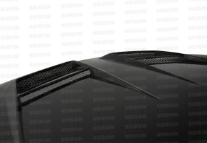 Volkswagen GTI Hood - Seibon - DV-style, Shaved Emblem - Carbon Fiber - `10-`14