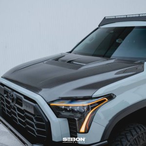 Toyota Tundra Hood - Seibon - RR-Style Carbon Fiber - `22-`24