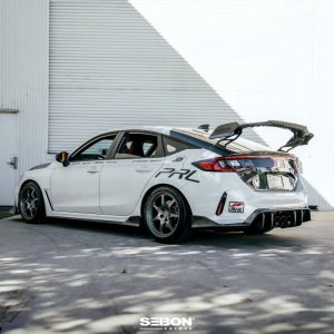 Honda Civic Type R Rear Spoiler - Seibon - MB-Style - Carbon Fiber - `23-`24
