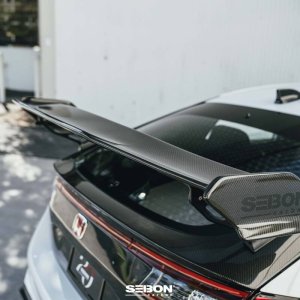 Honda Civic Type R Rear Spoiler - Seibon - MB-Style - Carbon Fiber - `23-`24