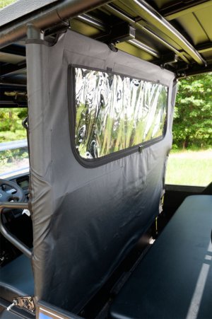 Kawasaki Mule PRO-FX Rear Window Panel - Seizmik - Soft Rear Dust & Window Panel - `15-`18