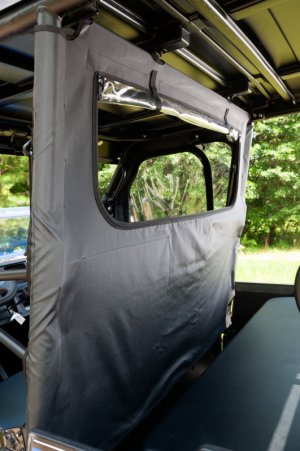 Kawasaki Mule PRO-FX Rear Window Panel - Seizmik - Soft Rear Dust & Window Panel - `15-`18