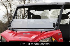 Polaris Ranger Mid-Size Windshield - Seizmik - Versa-Fold, UV Resistant Poly - `10-`14