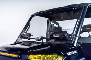Polaris Ranger EV Mid-Size Windshield - Seizmik - Flip-Up Vent - `15-`23