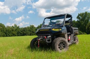 Polaris Ranger EV Mid-Size Windshield - Seizmik - Flip-Up Vent - `15-`23