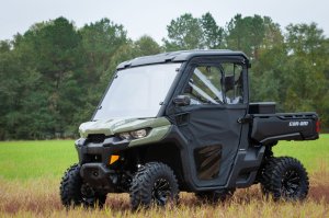 Can-Am Defender Front Soft Door Kit - Seizmik - Framed with Rotary Latching System - `16-`24