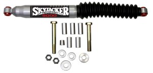 Dodge Ram Steering Damper Kit - Skyjacker - Silver with Black Boot - `98-`01