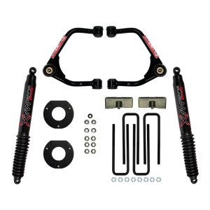 GMC Sierra 1500 Suspension Lift Kit - Front + Rear - Skyjacker - 3.5 Inch Lift, Rear Black MAX Shocks, Front Strut Spacers, Front Upper A-arms - `19-`21 GMC Sierra 1500 Suspension Lift Kit - Front + Rear - Skyjacker - 3.5 Inch Lift, Rear Black MAX Shocks, Front Strut Spacers, Front Upper A-arms - `19-`21