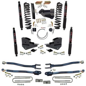Ford F-250 Suspension Lift Kit - Front + Rear - Skyjacker - 4-Link Conversion + Black MAX Shocks - 2023+