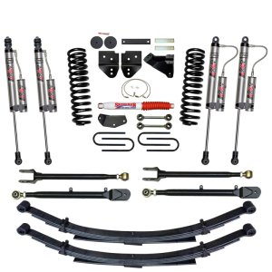 Ford F350 Super Duty Suspension Lift Kit - Front + Rear - Skyjacker - 4-Inch with ADX 2.0 Remote Reservoir Monotube Shocks - `08-`10