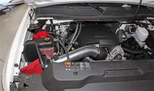 GMC Sierra 2500HD Performance Air Intake - Spectre - Cold Air Intake with Red Filter - Polished - `11-`13