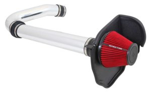 Dodge Charger Performance Air Intake - Driver Side - Spectre - Cold Air Intake with Polished Aluminum Tubing and Black Powder Coated Heat Shield - Red - `11-`17