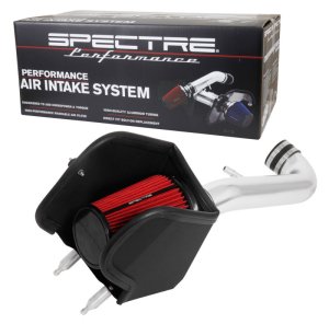 Jeep Wrangler Performance Air Intake - Spectre - Cold Air - Polished w/Red Filter - `18-`19