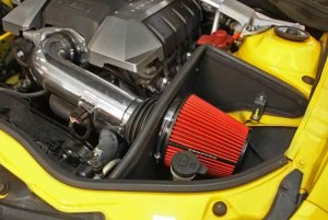 Chevrolet Camaro Performance Air Intake - Spectre - Cold Air Intake with Red Filter - Clear Anodized - `10-`12 Chevrolet Camaro Performance Air Intake - Spectre - Cold Air Intake with Red Filter - Clear Anodized - `10-`12