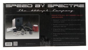 Chevrolet Camaro Performance Air Intake - Spectre - Clear Anodized w/Red Filter - `10-`11