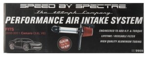 Chevrolet Camaro Performance Air Intake - Spectre - Clear Anodized w/Red Filter - `10-`11