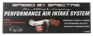 Ford Mustang Performance Air Intake - Spectre - Polished w/ Red Filter - `05-`09 Ford Mustang Performance Air Intake - Spectre - Polished w/ Red Filter - `05-`09
