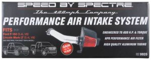 Ford F-150 Performance Air Intake - Driver Side - Spectre - Cold Air Intake Kit - Clear Anodized w/Red Filter - `04-`08 Ford F-150 Performance Air Intake - Driver Side - Spectre - Cold Air Intake Kit - Clear Anodized w/Red Filter - `04-`08