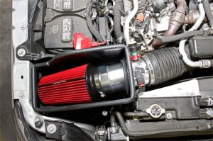 Ford F-Series SD Performance Air Intake - Spectre - Polished w/Red Filter - Red - `11-`14 Ford F-Series SD Performance Air Intake - Spectre - Polished w/Red Filter - Red - `11-`14