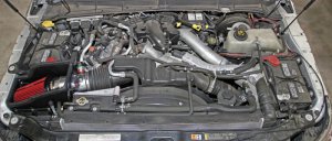 Ford F-Series SD Performance Air Intake - Spectre - Polished w/Red Filter - Red - `11-`14 Ford F-Series SD Performance Air Intake - Spectre - Polished w/Red Filter - Red - `11-`14