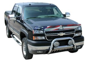 Chevrolet Silverado 2500 HD Hood Deflector - Stampede - Vigilante Premium - American Flag - `07-`10 Chevrolet Silverado 2500 HD Hood Deflector - Stampede - Vigilante Premium - American Flag - `07-`10