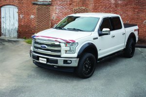 Ford F-150 Hood Deflector - Stampede - Vigilante Premium - American Flag - `15-`20 Ford F-150 Hood Deflector - Stampede - Vigilante Premium - American Flag - `15-`20