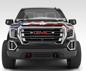 GMC Sierra 1500 Hood Protector - Stampede - Vigilante Premium - American Flag - `19-`23 GMC Sierra 1500 Hood Protector - Stampede - Vigilante Premium - American Flag - `19-`23