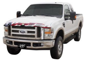 Ford Excursion Hood Deflector - Stampede - Vigilante Premium - American Flag with Eagle - `00-`05