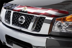 Nissan Armada Hood Deflector - Stampede - Vigilante Premium - American Flag - `05-`15 Nissan Armada Hood Deflector - Stampede - Vigilante Premium - American Flag - `05-`15