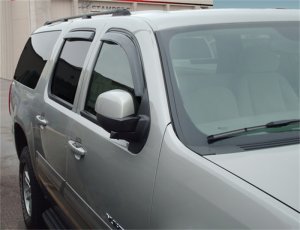 Chevrolet Avalanche Deflector (4) - Stampede - Snap-Inz In Channel - Smoke - `07-`13
