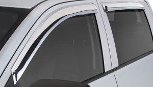 Chevrolet Silverado 1500 Crew Cab Wind Deflectors - Stampede - Tape-Onz - Chrome - 2019