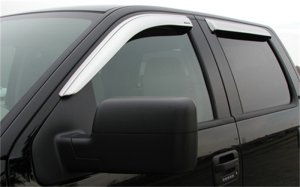 Ford F-150 Wind Deflectors - Stampede - Tape-Onz 4pc - Chrome - `04-`14