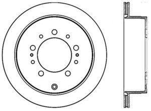 Toyota Land Cruiser Brake Rotors (2) - Rear - Stoptech - Premium Cryo - Black - `08-`19