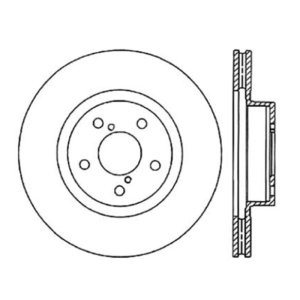 Subaru Impreza Brake Rotor (1) - Front - Stoptech - Premium Cryostop Rotor - Black - `98-`16