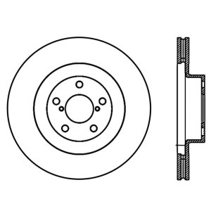 Subaru Baja Brake Rotor (1) - Front - Stoptech - CRYO-STOP - Black - `03-`06
