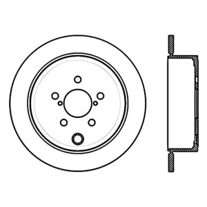 Scion FR S Brake Rotor (1) - Rear - Stoptech - Premium Cryostop - Black - `13-`16