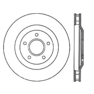 Cadillac XLR Brake Rotor (1) - Right Front - Stoptech - Premium Cryostop Rotor - Black - `04-`09