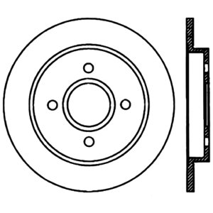 Ford Fiesta Brake Rotor (1) - Rear - Stoptech - Cryo-Stop Premium - Black - `14-`19