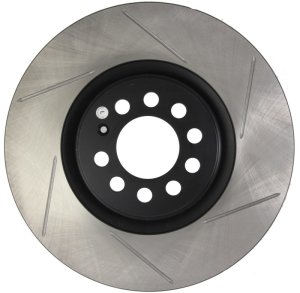 Audi TT Quattro Brake Rotor (1) - Front Left - Stoptech - Slotted Sport - Black - `00-`07