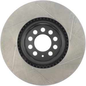 Audi TT Brake Rotor (1) - Front Right - Stoptech - Slotted Sport - Black - `99-`07