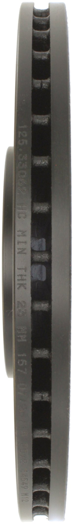 Audi TT Brake Rotor (1) - Front Right - Stoptech - Slotted Sport - Black - `99-`07