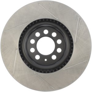 Audi TT Quattro Brake Rotor (1) - Front Right - Stoptech - Slotted Sport - Black - `00-`07