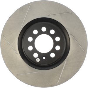 Volkswagen Vento Brake Rotor (1) - Front Right - Stoptech - Slotted Sport - Black - `18-`19