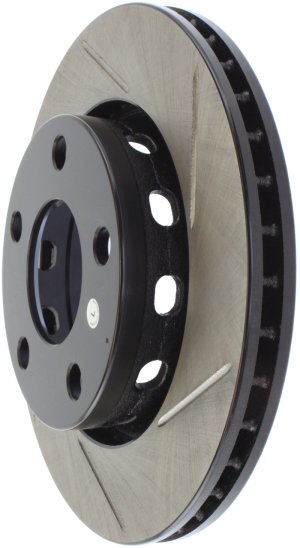 Audi S4 Brake Rotor (1) - Left Rear - Stoptech - Slotted - Black - `00-`02