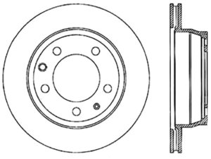 Porsche Cayenne Brake Rotor (1) - Rear Right - Stoptech - Slotted Cryo - Black E-Coated - `03-`18