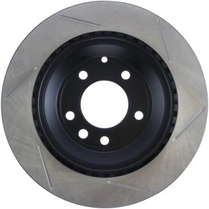 Volkswagen Touareg Brake Rotors (1) - Rear Right - Stoptech - Slotted Sport - Black - `04-`18