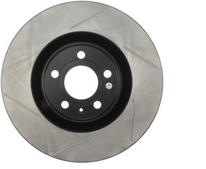 Audi S4 Brake Rotor (1) - Front Right - Stoptech - Slotted Sport - Black - `04-`09
