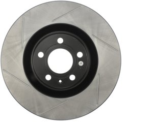 Audi S4 Brake Rotor (1) - Front Right - Stoptech - Slotted Sport - Black - `04-`09