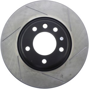 Audi Q7 Brake Rotor (1) - Front Left - Stoptech - Slotted Sport - Black - `07-`15